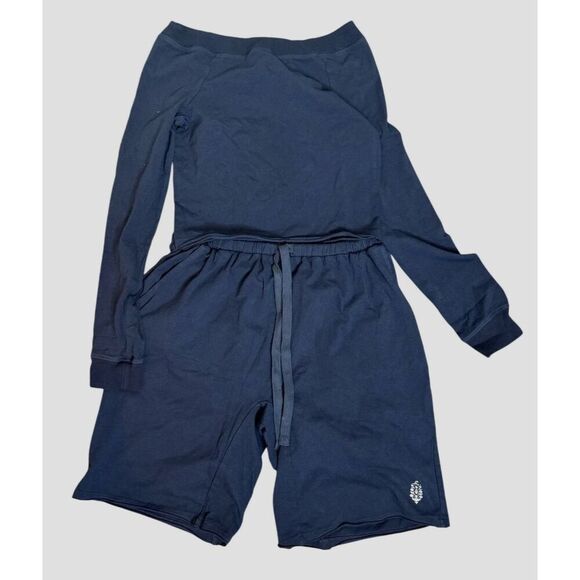 Free People Movement OB2191310 Women's Sz L Blue Hot Shot Easy 2 Piece Set - Picture 1 of 10